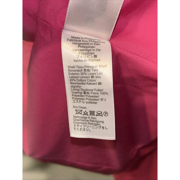 J. CREW RE-IMAGINED COLLECTION Blazer Linen Blend 1 Button Women’s 8 Pink - Picture 11 of 16